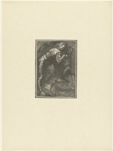 Michelangelo Sculpting a Slave (L