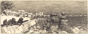 Pier at Bercy by Auguste Lepere