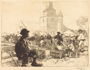 Poultry Market at St.-Jean-de-Mont by Auguste Lepere