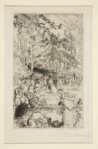 Sunday Afternoon in Nantes by Auguste Lepere