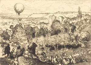 The Falling Balloon, in Pre-Saint-Gervais, 1910