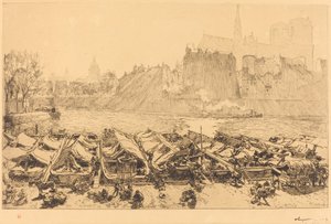 The Great Apple Market by Auguste Lepere