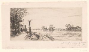 View of the Amstel by Auguste Lepère (signed by artist)
