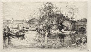 The Flooded Shack by Auguste Louis Lepère