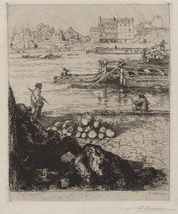 The Docker: Quai de la Gare by Auguste Louis Lepère