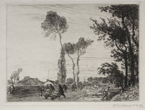Return from the Market of St. Jean-de-Mont by Auguste Louis Lepère