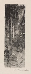 Pine Felling by Auguste Louis Lepère