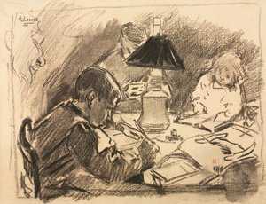Around the Lamp by Auguste Louis Lepère