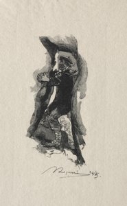 At the Sept-Cavernes Pass by Auguste Louis Lepère