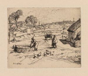 Auguste Lepère: La Masure (Vendée) by Auguste Louis Lepère
