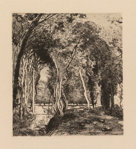Auguste Lepère: Sous bois, à la Rigonette Vendée by Auguste Louis Lepère