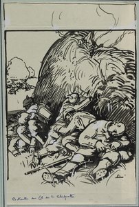 Battle of the Chiprotte Pass, 1914 by Auguste Louis Lepère