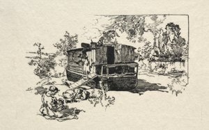 Houseboat by Auguste Louis Lepère