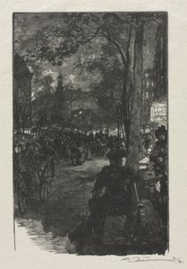 Boulevard Montmartre, Evening, 1890 by Auguste Louis Lepère