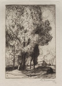Cottage in the Poplars by Auguste Louis Lepère