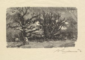 Fontainebleau Forest: Au dormoir de Lantara by Auguste Louis Lepère