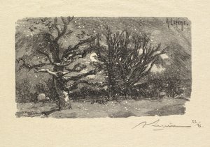 Fontainebleau Forest: Au dormoir de Lantara, 1890 by Auguste Louis Lepère