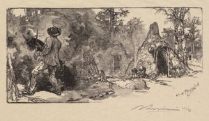 Fontainebleau Forest: Coalmen by Auguste Louis Lepère
