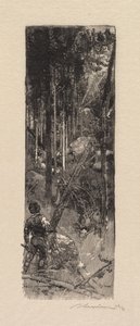 Fontainebleau Forest: Cutting of Pines by Auguste Louis Lepère