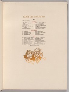 Fontainebleau Forest: Grapes, Cul-de-lampe Table of Engravings, 1908 by Auguste Louis Lepère