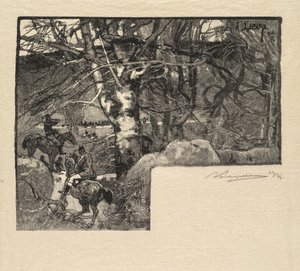 Fontainebleau Forest: Ride to the Hounds at Mont-Gérard La Forêt de Fontainebleau, 1890