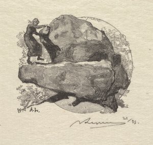 Fontainebleau Forest: The Trembling Rock, 1890 by Auguste Louis Lepère