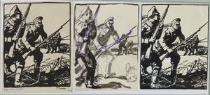 Russian Infantry, 1914 by Auguste Louis Lepère