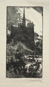 The Watering Place at Point St. Louis by Auguste Louis Lepère