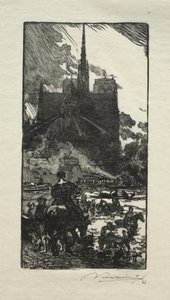 The Watering Place at Point St. Louis by Auguste Louis Lepère