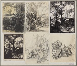The Fire of Louvain by Auguste Louis Lepère
