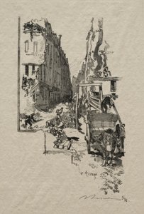 La Rue Victor Cousin by Auguste Louis Lepère