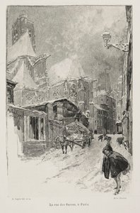 La Rue des Barres, Paris by Auguste Louis Lepère