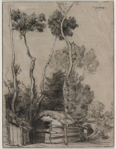 Landscape with Cottages by Auguste Louis Lepère