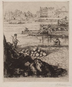 The Docker: Quai de la Gare by Auguste Louis Lepère
