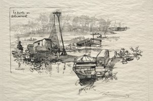 Le Point de Billancourt by Auguste Louis Lepère