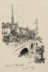Le Pont St. Michel by Auguste Louis Lepère