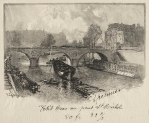 Petit bras au Pont St. Michel by Auguste Louis Lepère