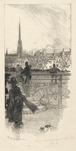 Quai des Grands Augustins, Paris by Auguste Louis Lepère