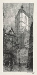 Rouen Illustrated: The Gros Horloge by Auguste Louis Lepère