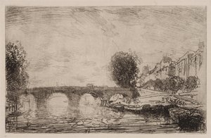 Sunset at Pont Marie, 1890 by Auguste Louis Lepère