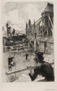 On the Roofs near Notre Dame by Auguste Louis Lepère