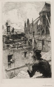 Sur les Toits près Notre Dame by Auguste Louis Lepère