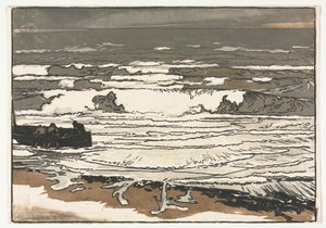 The Breaking Waves, Tide of September 1901 by Auguste Louis Lepère