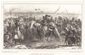 Crusaders on Campaign by Auguste Raffet