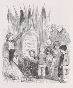 The Tombs of July from The Complete Works of Béranger by Auguste Raffet