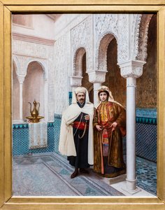 Sephardic Dignitary Couple in a Moroccan Palace by Auguste Raynaud
