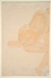 Nude Sitting, Knee Raised