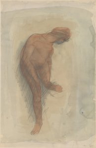 Nude Female Figure Holding Left Foot, 1900-1912