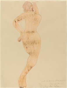 Rear View of Female Figure in Action by Auguste Rodin