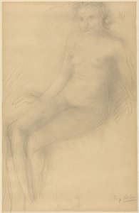 Seated Female Nude by Auguste Rodin
